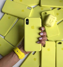 Load image into Gallery viewer, flexible tpu materials Silicone Case (NEON YELLOW) solid iphone case