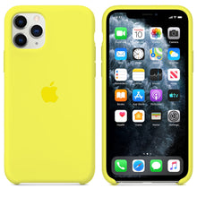 Load image into Gallery viewer, flexible tpu materials Silicone Case (NEON YELLOW) solid iphone case