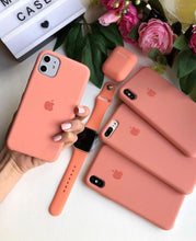 Load image into Gallery viewer, flexible tpu materials Silicone Case (PASTEL ORANGE) solid iphone case