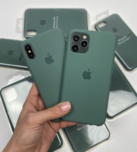 flexible tpu materials Silicon Case (PINE GREEN solid comfortable feel