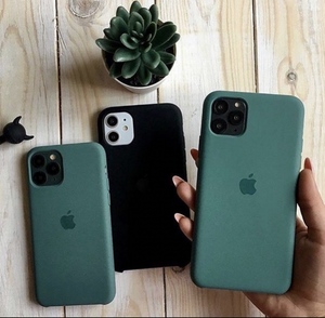 flexible tpu materials Silicon Case (PINE GREEN solid comfortable feel