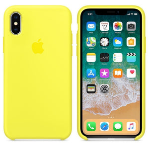 flexible tpu materials Silicone Case (NEON YELLOW)  solid  iphone case